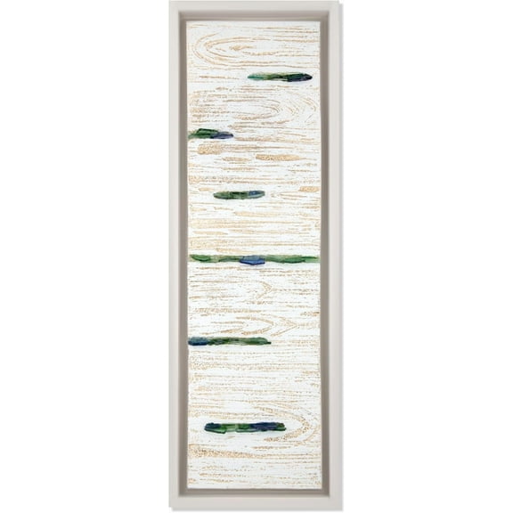 Sinkoo Large Framed Wall Art 11.8" W x 35.4" H Handmade Natural Sea Glass Art Decor, for Living Room, Bedroom, Entryway Wall Decor, Ready to Hang