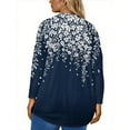 thumbnail image 4 of Abcomgle Plus Size Womens Tops 4x-5x Plus Size Spring Tops Crew Neck Plus Size Tunics Long Sleeve Vintage Floral Print Print Dressy Casual Tunics 5x Women Plus Size Clothing,2XL, 4 of 5