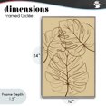 thumbnail image 4 of Stupell Industries Traditional Autumn Monstera Leaf Contour Gray Framed Giclee Art, 16 x 24, by Martina Pavlova, 4 of 8