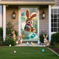 thumbnail image 6 of Uutvery Easter Door Cover Festival Decoration, Polyester Fabric Hanging Cloth Flag, Easy Installation Indoor Outdoor Decor, For Door Wall Party Background, 6 of 6