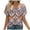 I-Multicolor, variant on ZQUUVOU Women's T-Shirts Boho Printed 3/4 Sleeve Henley V Neck Summer Beach Blouses(E-Blue,L)