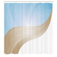 thumbnail image 3 of Ambesonne Contemporary Shower Curtain, Print Modern Stripes, 69"Wx70"L, Beige White, 3 of 4