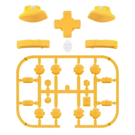 Caution Yellow D-pad ABXY Keys SR SL L R ZR ZL Trigger Buttons Springs, Replacement Full Set Buttons Fix Kits for Nintendo Switch & OLED Joycon (D-pad ONLY Fits for eXtremeRate Joycon D-pad Shell)