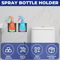 thumbnail image 3 of 2 Pcs Spray Bottle Holder Brushed Stainless Steel Storage Rack Home Garage Solid Spray Can Holder Easy Install Wall Mount Craft Workspace Paint Spray Bottle Rack with Hardware (Black), 3 of 10