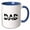 Blue/White, variant on 3drose, Typography of I Love You Dad, 15oz Mug