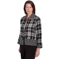 thumbnail image 3 of Alfred Dunner Womens  Spliced Plaid Boucle Jacket, 3 of 6