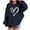Navy, variant on Maean Heart Sweatshirt for Girls Hooded Graphic Pullover Sweatshirts Cute Spring Long Sleeve Tops