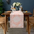 thumbnail image 2 of Boho Table Runner Bohemia Table Runners for Dining Room Tribal Vintage Rustic Abstract Pink Dinner Runner Kitchen Parties Decor 13.8 x 71 inch, 2 of 6