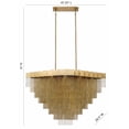 thumbnail image 4 of 37096-014 Eurofase Lighting Bloomfield Oval Chandelier 22 Light-Antique Brush Gold Finish, 4 of 4
