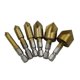 thumbnail image 1 of 6pcs/lot 6-19mm Hexagonal Handle Titanium Countersink Drill Bit Set Woodworking Drill Bits Metal Working Chamfering Taper Cutter, 1 of 2