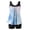 Blue, variant on Blouson Tankini Swimsuits for Women Tie Dye Modest Tankinis Two Piece Bathing Suits with Swim Shorts(Sky Blue M)