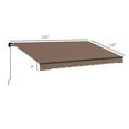 thumbnail image 3 of 13' x 10' Retractable Awning, 280gsm UV Resistant Sunshade Shelter for Deck, Balcony, Yard, Coffee, 3 of 6