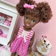 thumbnail image 1 of Baby Toy HUOGUO, pelo rizado africano negro, 35 cm, de vinilo, 1 of 5