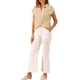 thumbnail image 2 of Camisa de botón INSPIRE CHIC de verano para mujer, blusa casual de algodón con mangas cortas, color albaricoque, talla S, 2 of 6