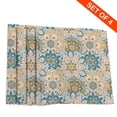 thumbnail image 4 of DouZhe Polyester Placemats Set of 4, Vintage Orienta Mandala Elements Pattern Heat Resistant Place Mats for Dining Table, 12" x 18", 4 of 7