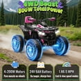 thumbnail image 3 of Joyracer 24V Ride ons ATV, 4 Wheeler for Kids, Power Car Wheels with 4x200W Motor, Bluetooth/MP3, Horn, Music, LED for Big Kids Gift, Pink, 3 of 11
