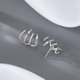 thumbnail image 2 of Solid 925 Sterling Silver Claw Earrings H Ie For Wome Half Hoop Earrings Cuff Earrings Wrap[Z1642], 2 of 2