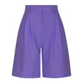 thumbnail image 4 of Shorts for Women,Clearance Women's Summer Casual Shorts High Waist Pocket Solid Shorts Pants, 4 of 5
