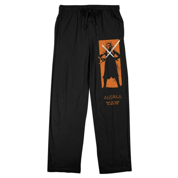 Ahsoka Disney  Lightsabers Men's Black Sleep Pants-XXL