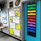 thumbnail image 5 of Wall Organizer with 10 Pockets, Wall Mounted File Organizer, Storage Folder for Paper, Folders, Charts, Home Office., 5 of 5