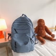thumbnail image 2 of SUSHANG Student Large Capacity Cargo Backpack Solid Color Multi Layer Pocket Schoolbag for School & Travel College Student School Bag, 2 of 4
