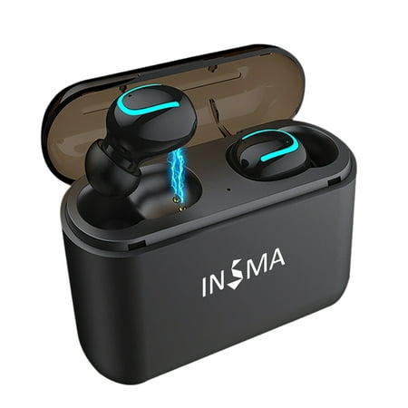 Mini True Wireless Earbuds, TWS bluetooth 5.0 Earpiece Headphone Auto Pairing 3D Stereo Sound Headphones Built-in Microphone & with 3500mah Charging