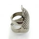 thumbnail image 4 of Wosthever Anillo Protector de dedal de latón, de trabajo manual, accesorios de costura hechos a mano para el hogar, plata profesional S Type2 NO2 Wosthever CBP212636, 4 of 5