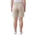 thumbnail image 4 of Turtle Bay New York Womens Lightweight Pull On Twill Shorts Elastic Waist, Plus Sizes, 4 of 10