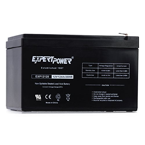 ExpertPower 12 Volt 12 Ah Rechargeable Battery With Nuts & Bolts Included || EXP12120