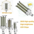 thumbnail image 3 of Bombilla LED tipo maíz de 50 W, iluminación de techo ultrabrillante E27/E39/E40, 3000 K, 6000 lm, blanco cálido, equivalente a incandescente de 350 W, 1 paquete Clase energética A+, 3 of 5