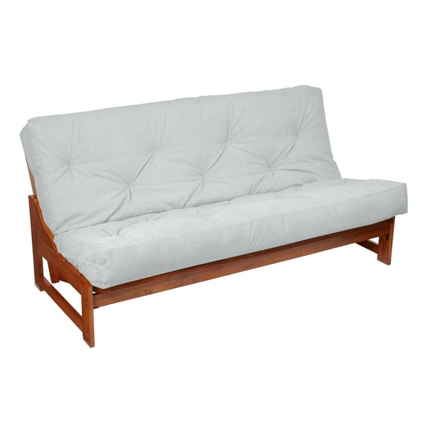 We have a futon and it's been invaluable to us many times. humble and haute twin size grey suede futon mattress 12 inch