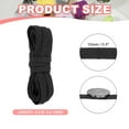thumbnail image 2 of Uxcell Flat Drawstring Cord Replacement Soft Cotton Hoodie String Cord Roll Black 12mm x 5 Yd, 2 of 6