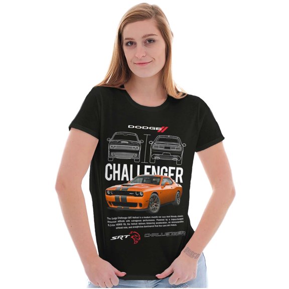 Dodge Challenger Specifications Womens Slim Fit Graphic Tee Brisco Brands S