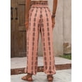thumbnail image 2 of Cuteduck Women's Pants Spring Summer Fall NA NA Drawstring Wide Leg Lounge Bohemian Casual Trousers S-XL, 2 of 9