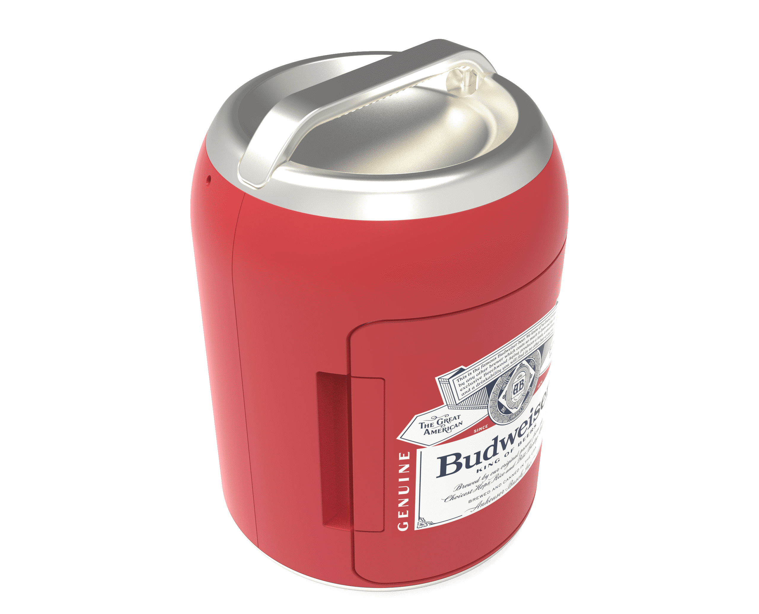 Budweiser Portable 6-Can Mini Personal Fridge Cooler, Beverage Shaped