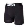 thumbnail image 2 of Calzoncillos tipo bóxer PSD para hombre, algodón negro, 3 unidades, que absorben la humedad, 2 of 9