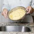 thumbnail image 3 of Fox Run Large Stainless Steel Colander, 3 Quart Pasta Strainer With Handles, 8.9” x 11.1” x 4”, 3 of 8