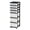 Black, variant on IRIS 3-Drawer Storage Cart with Organizer Top with Wheels, Plastic, White