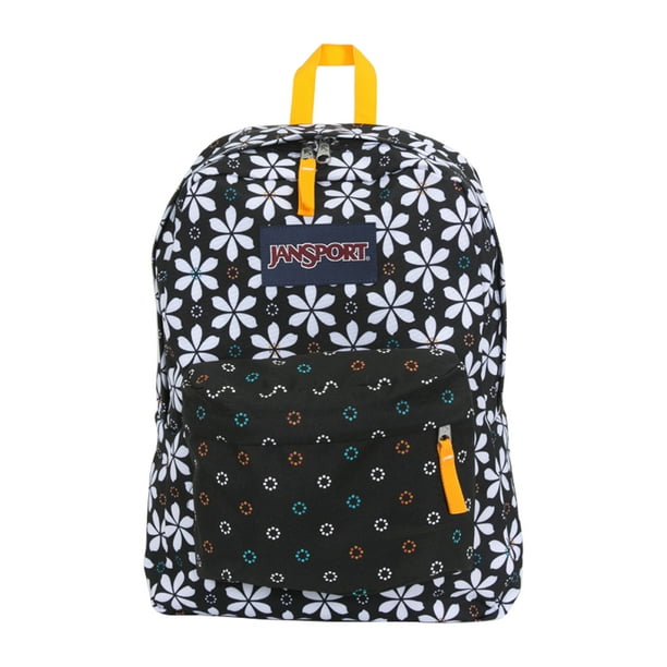 JanSport Classic SuperBreak Backpack Black Floral Geo