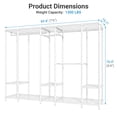 thumbnail image 2 of VIPEK V50 Extra Large Portable Closet Rack Bedroom Armoire Freestanding Wardrobe Closet, Heavy Duty Multi-Functional Metal Clothing Rack for Hanging Clothes, Max Load 1300lbs, White, 2 of 10