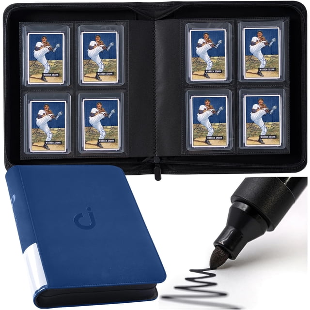 Toploader Binder D DACCKIT, modelo A, azul marino, con capacidad para 128