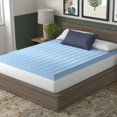 thumbnail image 3 of Vibe 4” Wave Convoluted Gel Memory Foam Mattress Topper, Twin, 3 of 9