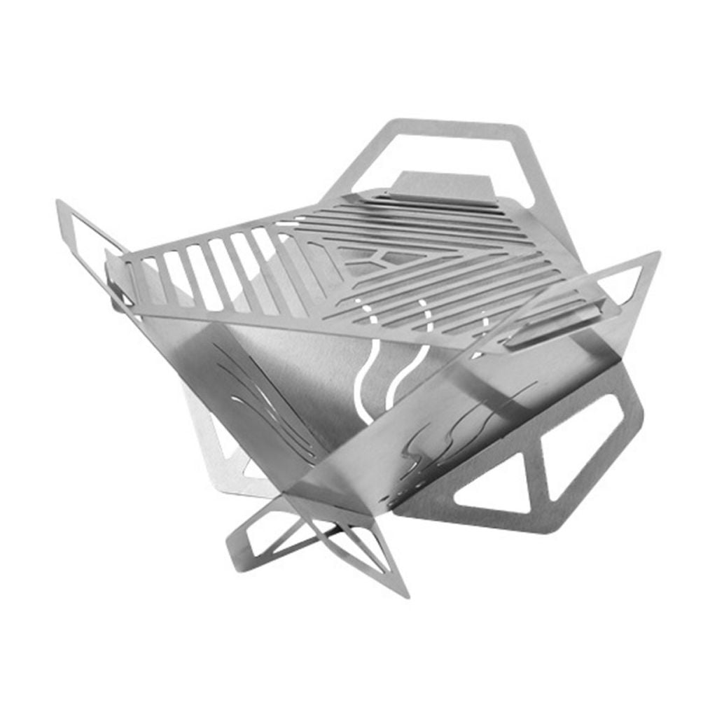 Stainless Steels Folding Fire Pit for BBQ Picnics Patios, Foldable Fire Pit Grill, Foldable Camping Grill Campfire Grill