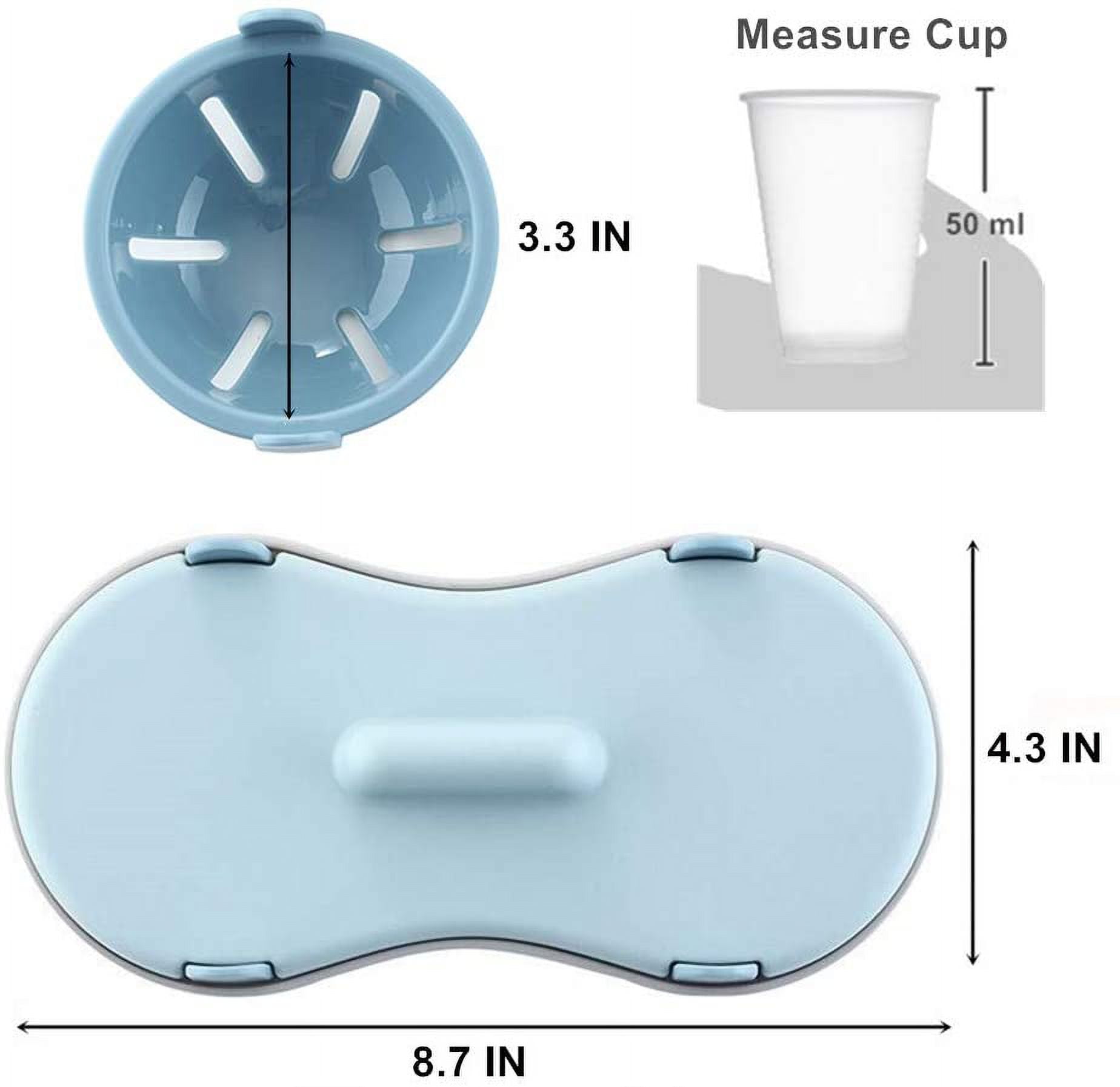 Egg Poacher Microwavable, Egg Steam with Measure Cup Dishwashable, Egg Maker Poached Egg Steamer Kitchen Gadget