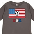 thumbnail image 4 of Inktastic USA Soccer Boys or Girls Long Sleeve Toddler T-Shirt, 4 of 5