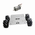 thumbnail image 4 of Tablero de Metal de 3 mm con 4 Motores + 4 Soporte de Motores + 4 Rueda Mecanum + 4 Eje + 1 Paquete de Tornillos 37GB-520, 4 of 7