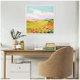thumbnail image 2 of Kate and Laurel Colorful Meadow Landscape Framed Canvas Wall Art by The Creative Bunch Studio 22 x 22 Sylvie White, Whimsical, Landscapes, Nature, Flowers Art for Wall Decor, Living Room, Bedroom, 2 of 8