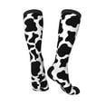 thumbnail image 5 of Lsque Cow Print Black White Printed Crew Socks Men's Women's LightWeight Thin Casual Calf Socks ,Knee High Socks,Cotton Socks, 5 of 9
