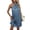 Blue, variant on Summer Satin Mini Dress for Women Halter Neck Knot Front Cocktail Party Elegant Loose Sleeveless Casual Beach Dinner Dress, Blue S