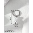 thumbnail image 5 of 1pc Men's Stainless Steel Ear Cuff Pearl Dangle Fashion Minimalist Earring, 5 of 5